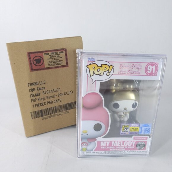 SDCC 2025 Funko Pop My Melody Metallic 91 Exclusive Official Sticker Hello Kitty - Picture 1 of 10